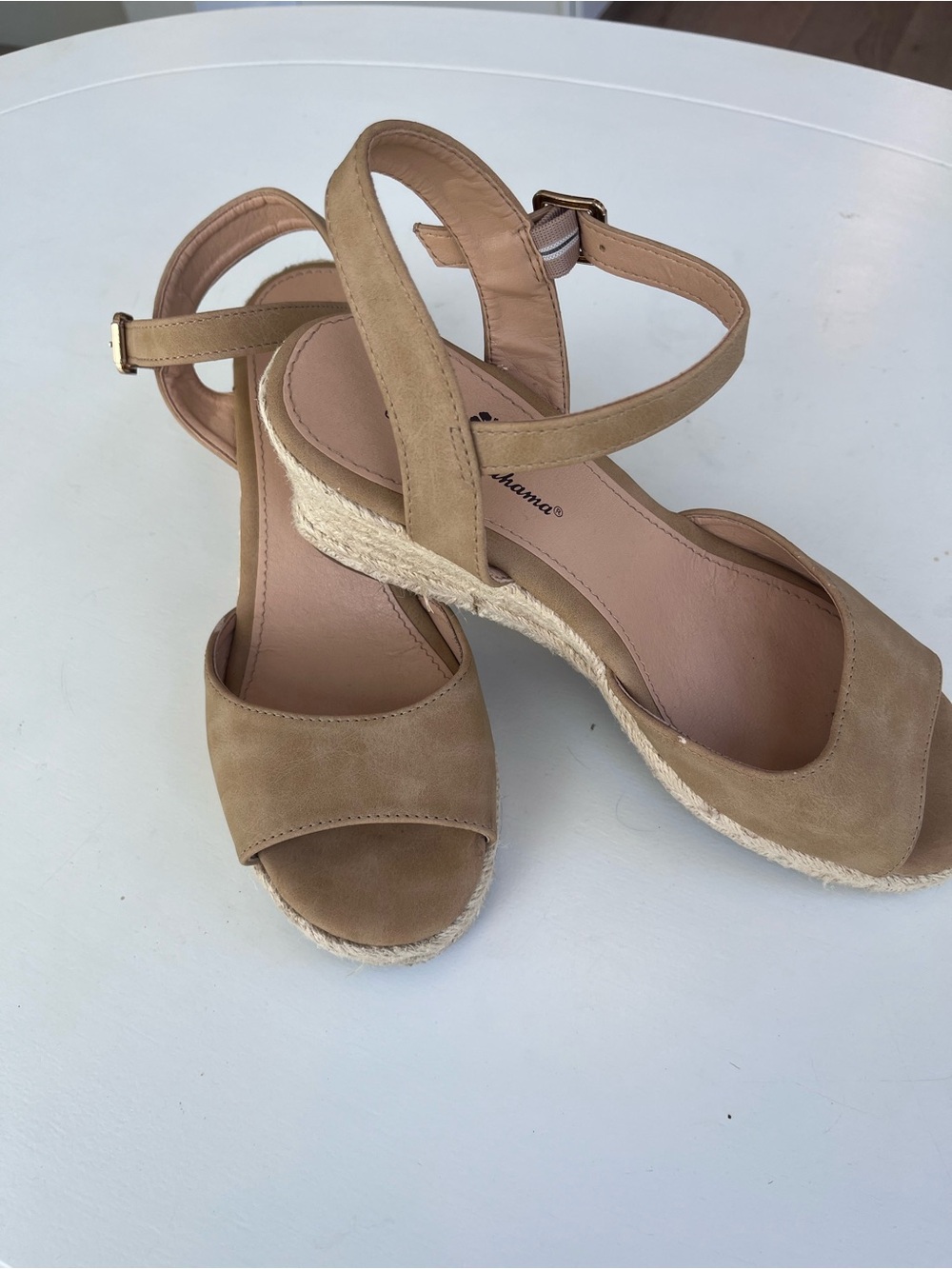 Tommy Bahama Neutral Tan Espadrille Wedge Sandals - Women